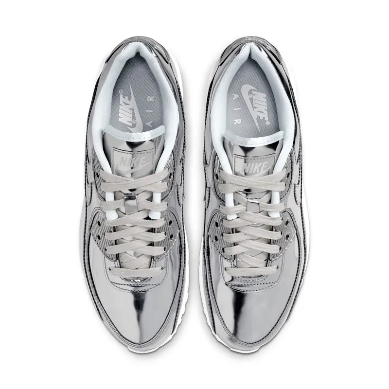 Nike Womens Air Max 90 ‘Metallic Pack’ Silver (2020) (CQ6639-001)