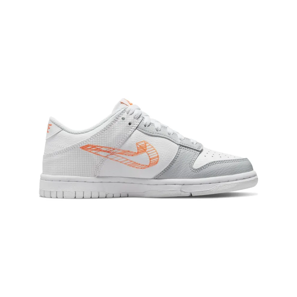 Nike Dunk Low SE Sketch Swoosh Orange (GS) (DR0171-100)