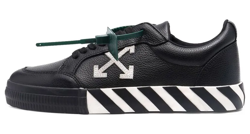 OFF-WHITE Vulc Low Leather Black White SS22 (OMIA085C99LEA0011001)