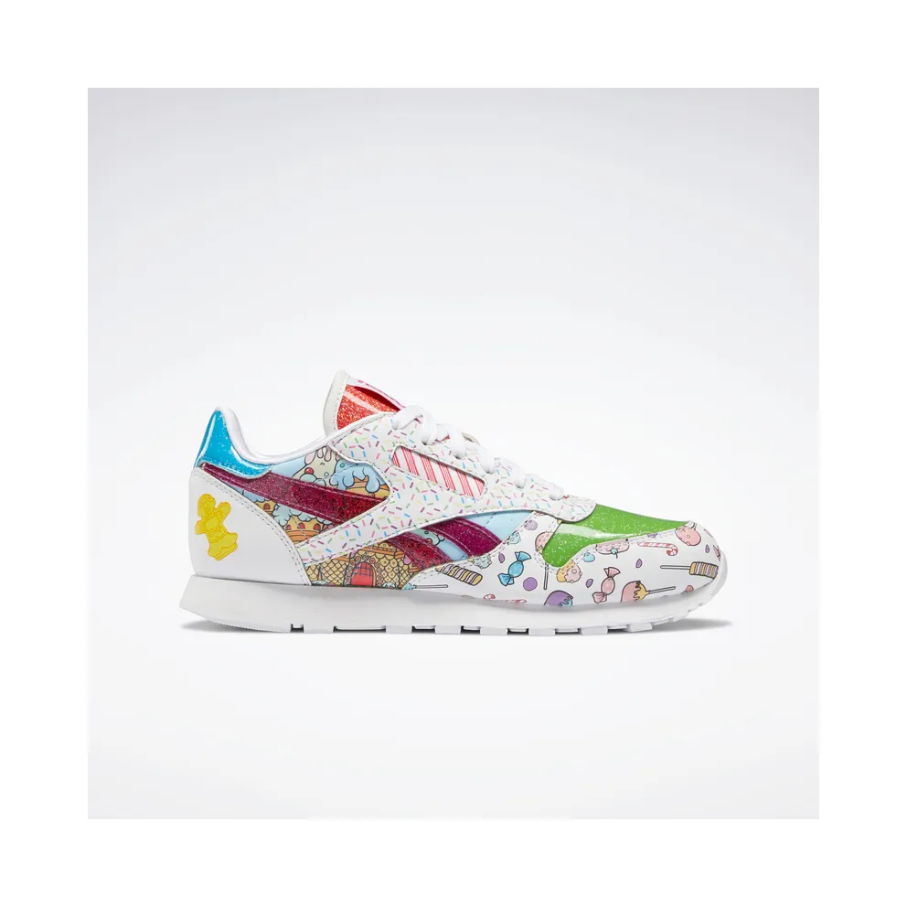 Reebok Candy Land Classic Leather White / Aubergine / Super Green (H05079)