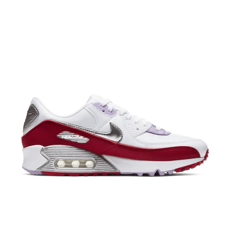 Nike Air Max 90 Recraft Chinese New Year 2020 (W) White/Team Red-Metallic Silver (CU3004-176)