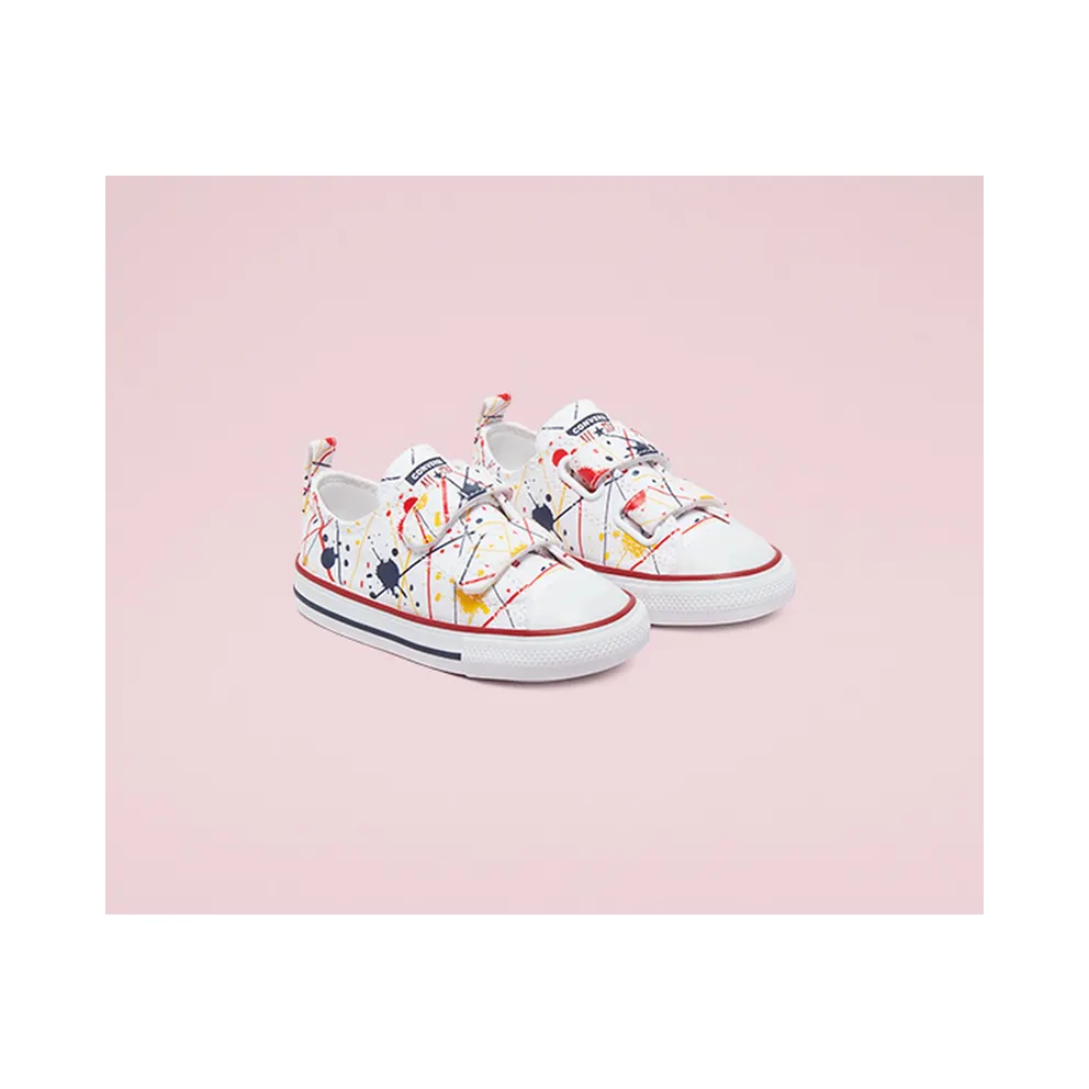 Converse Paint Splatter Easy-On Chuck Taylor All Star Low Top White/multi/garnet (771909C)