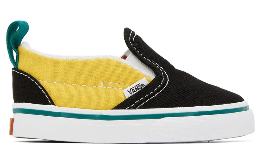 Vans Baby Black & Red Slip-On V Sneakers (VN0A5EFKBML)