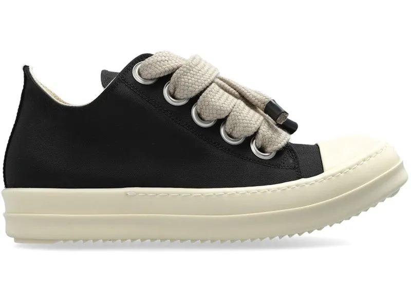Rick Owens DRKSHDW Jumbolace Low Sneakers Nylon Black Milk (DS02E7819-NCVW2-911)