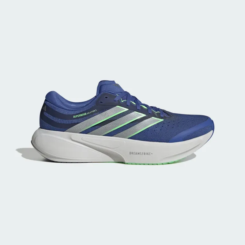 Adidas SUPERNOVA SOLUTION 3 Running Shoes Dual Indigo / Tech Grey Metallic / Lime Burst (KK1915)