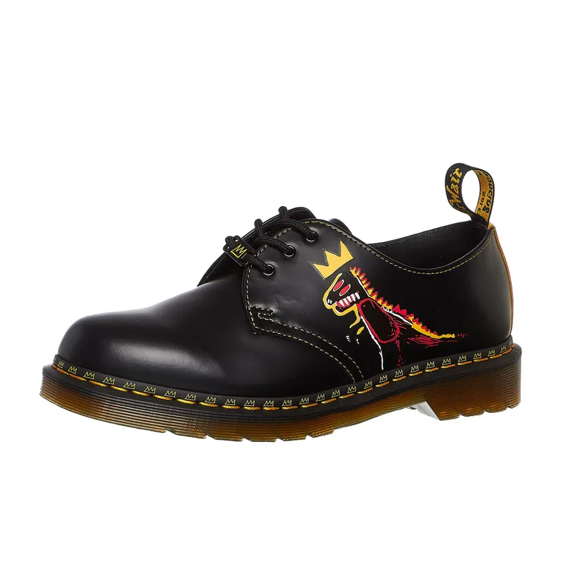 Dr. Martens 1461 Basquiat Backhand & Black Smooth & Yellow Smooth (27186001)