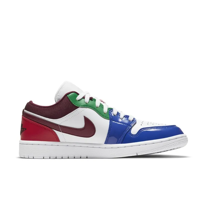 Jordan 1 Low Multi-Color (W) White/Hyper Royal-Gym Red (DB5455-100)