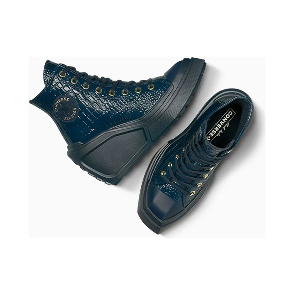 Converse Chuck 70 De Luxe Wedge Platform Leather Into The Void/Gold (A10037C)