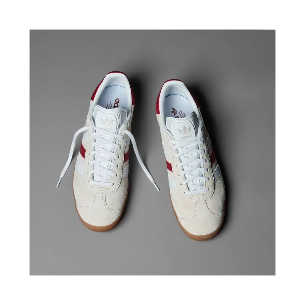 adidas Gazelle Aluminium / Cloud White / Collegiate Burgundy (IG0672)