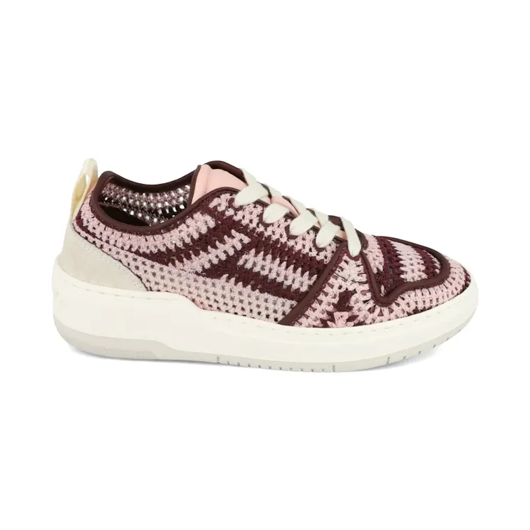 Ferragamo Dennis Crochet Sneakers Light Pink (030578-769873-M)