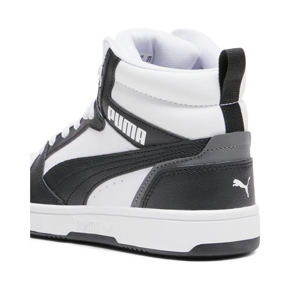 Puma Rebound V6 Mid “Puma White / Puma Black / For All Time Red” (393831_01)