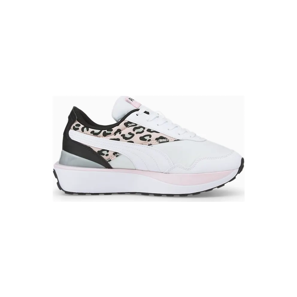 Puma Cruise Rider Summer Roar Jugend-Sneakers Weiß/Rosa/Schwarz (383159-01)