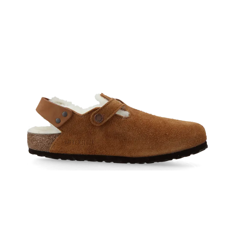 Birkenstock Tokio Inside Shearling Suede Leather/Fur “Mink” – 1028374