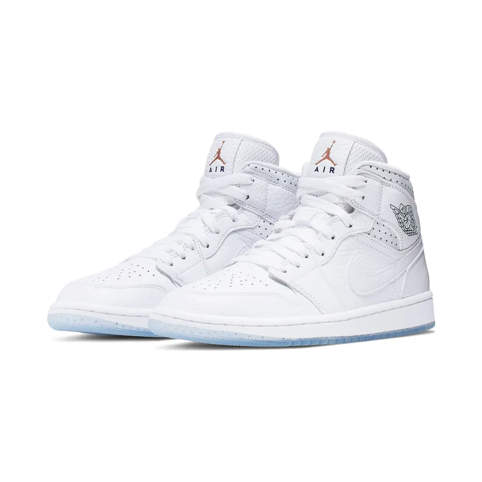 Jordan 1 Mid Unite Totale (W) White/Midnight Navy-Metallic Red Bronze (CI9100-100)