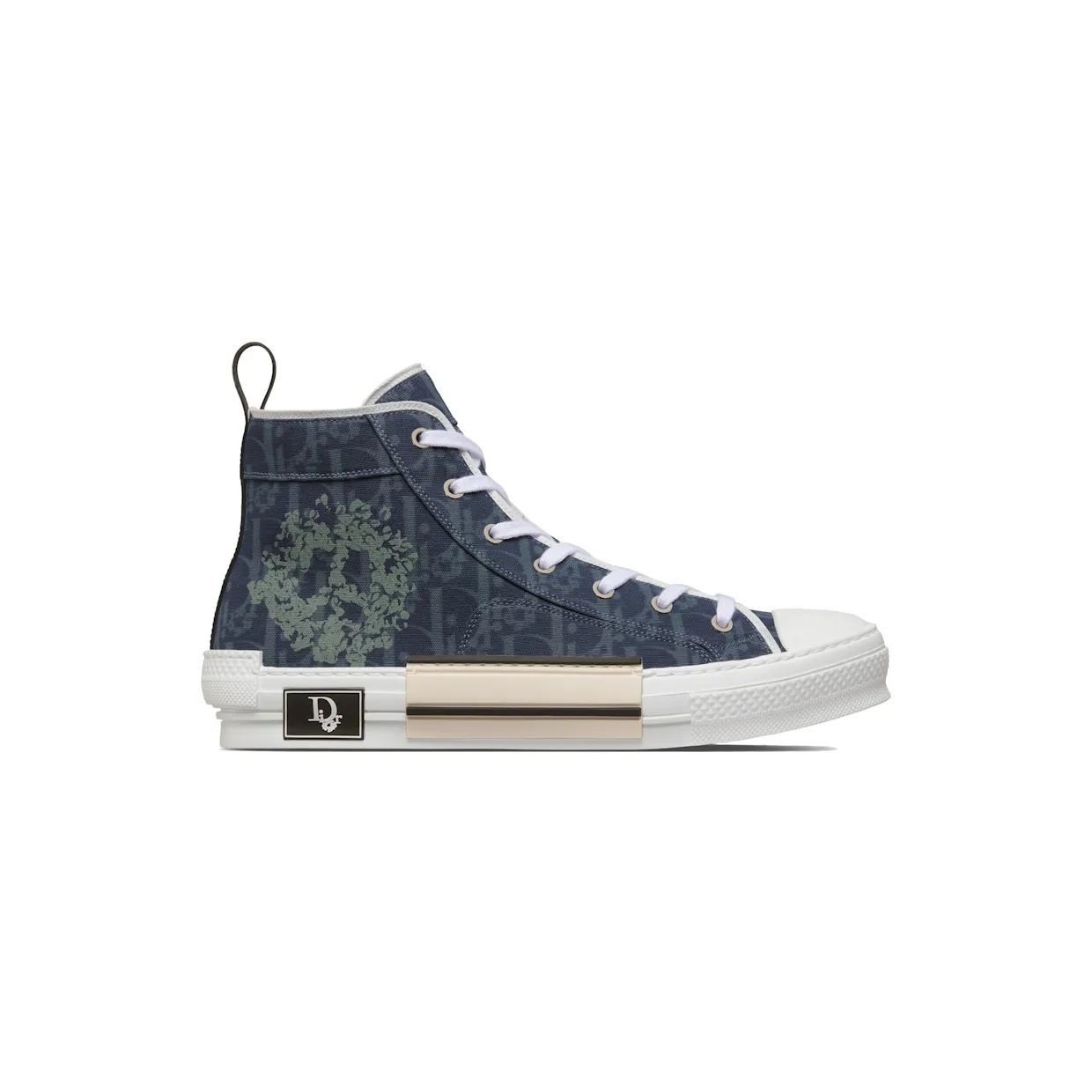 Dior B23 High-Top Blue Oblique and Peace Sign Dior Tears Denim (3SH126ZWZ_H580)