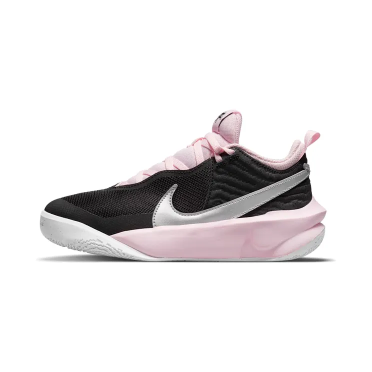 Nike Team Hustle D 10 “Black / Pink Foam / White / Metallic Silver” (CW6735-003)