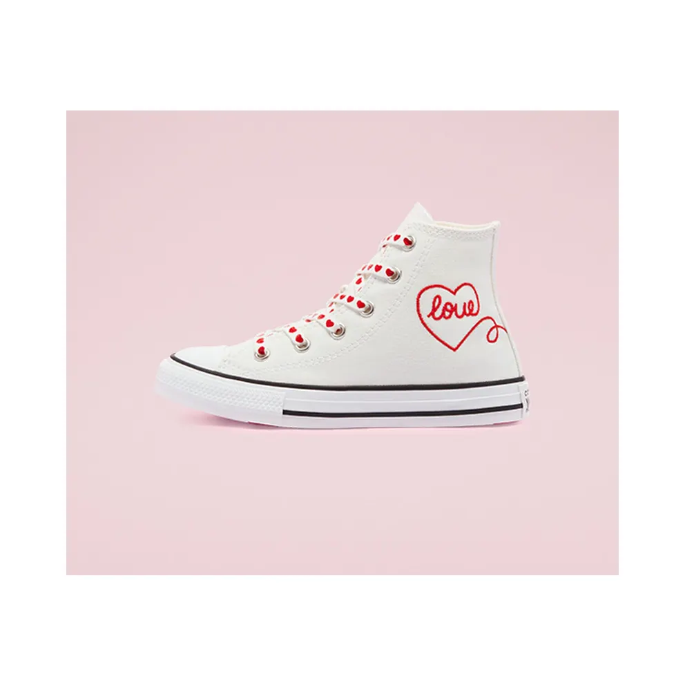 Converse Valentine’s Day Chuck Taylor All Star High Top Vintage White/university Red (671125C)