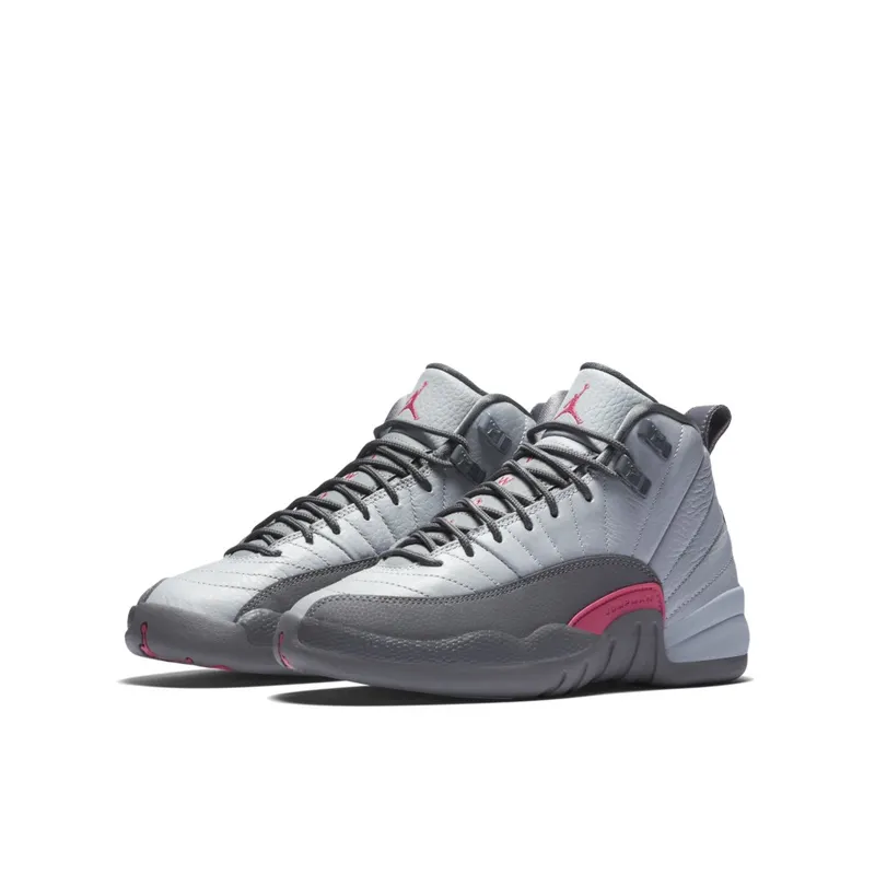 Jordan 12 Retro Wolf Grey Vivid Pink (GS) Wolf Grey/Vivid Pink-Cool Grey (510815-029)