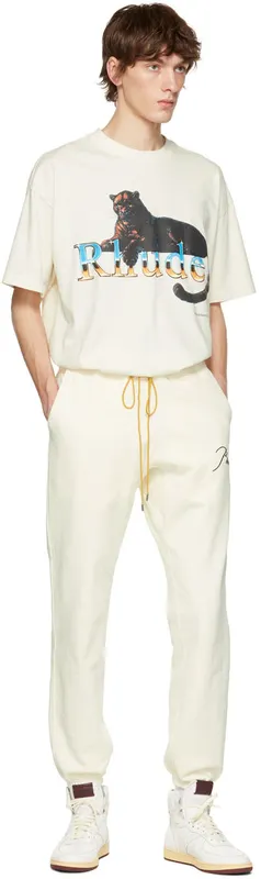 Rhude SSENSE Exclusive White Rhecess Sky Hi (RHSS22FO07178500)