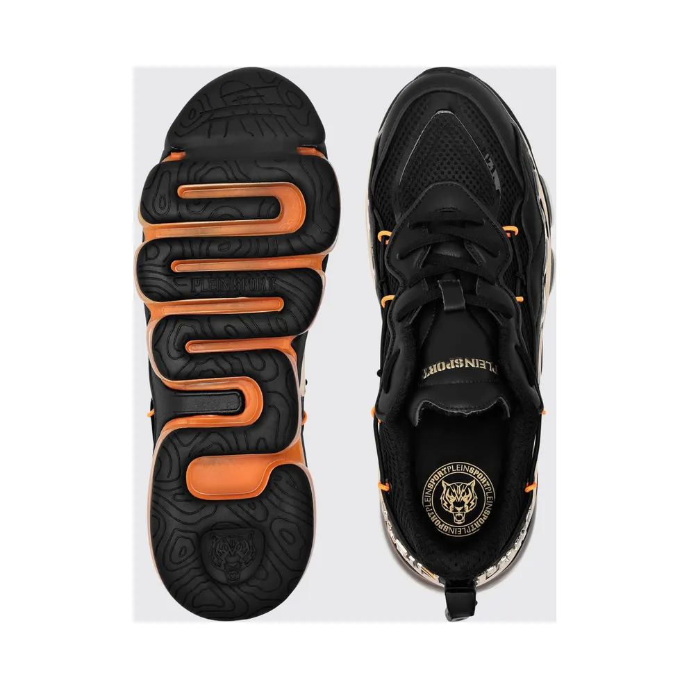 Plein Sport Mesh And Leather Black 1 (PAESUSC0746STE003N0286)