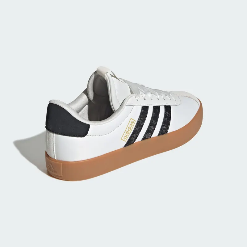 adidas VL Court 3.0 Core White Core Black Gold Metallic (JR8674)
