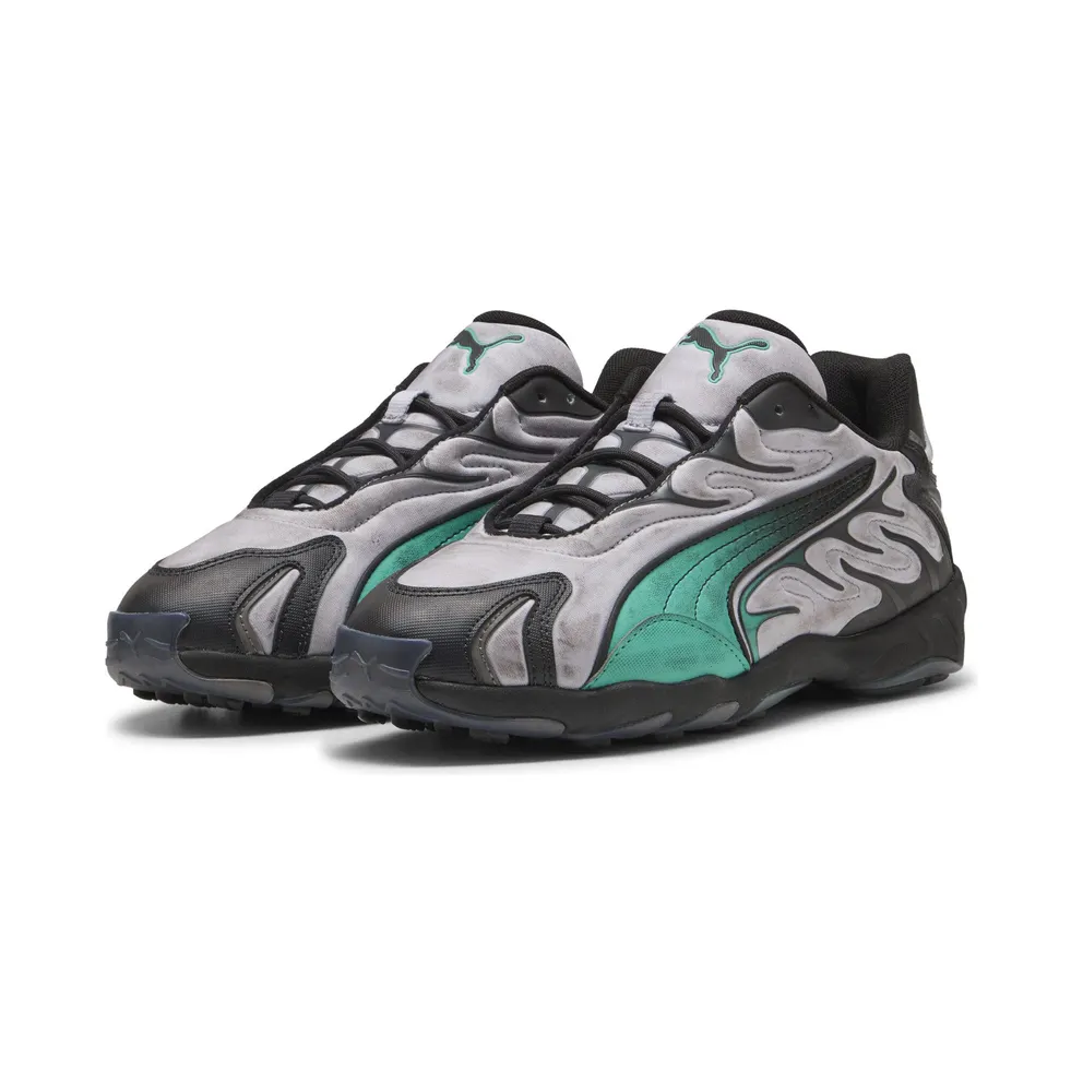 Puma Inhale Distressed “Vibrant Silver / Vibrant Green” (404532_01)