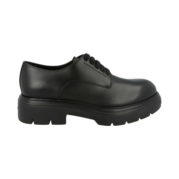 Ferragamo Devis Leather Derby Shoes Black (022216-768457-M)