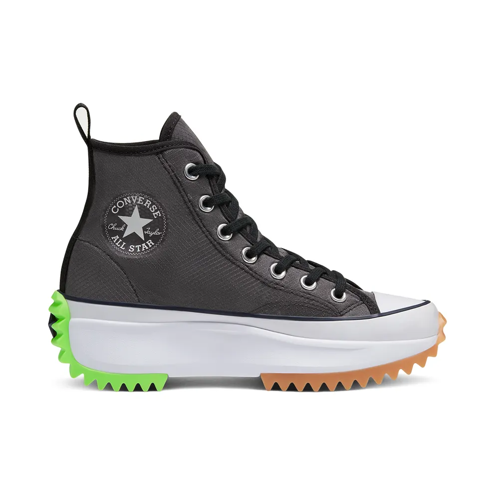 Converse Run Star Hike High Concrete Heat Black Black/White-Ghost Green (167852C)
