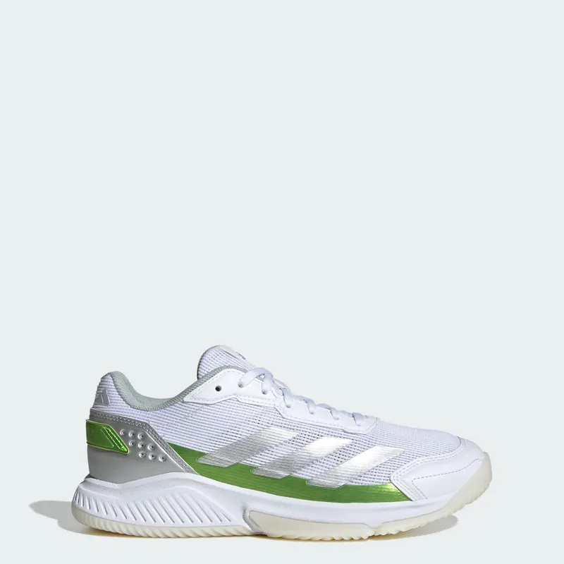 Adidas Courtquick Padel Cloud White / Silver Metallic / Lucid Lemon (JP7229)