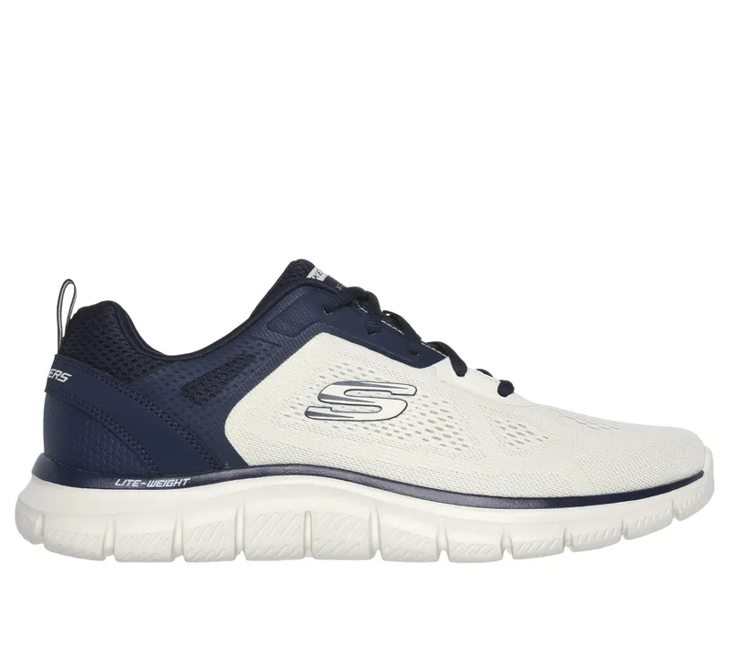 Skechers Track – Broader – Off-White / Marine – “White” (232698 OWNV)