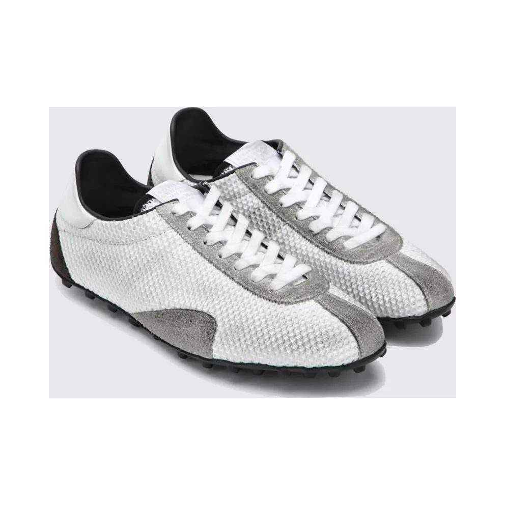 Maison Margiela Sprinters Bicolour Mesh and Suede Trainers White (S97WS0092P7645H0966)