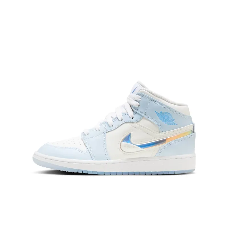 AIR Jordan 1 MID SE GS “GLITTER SWOOSH” (FQ9117-400)