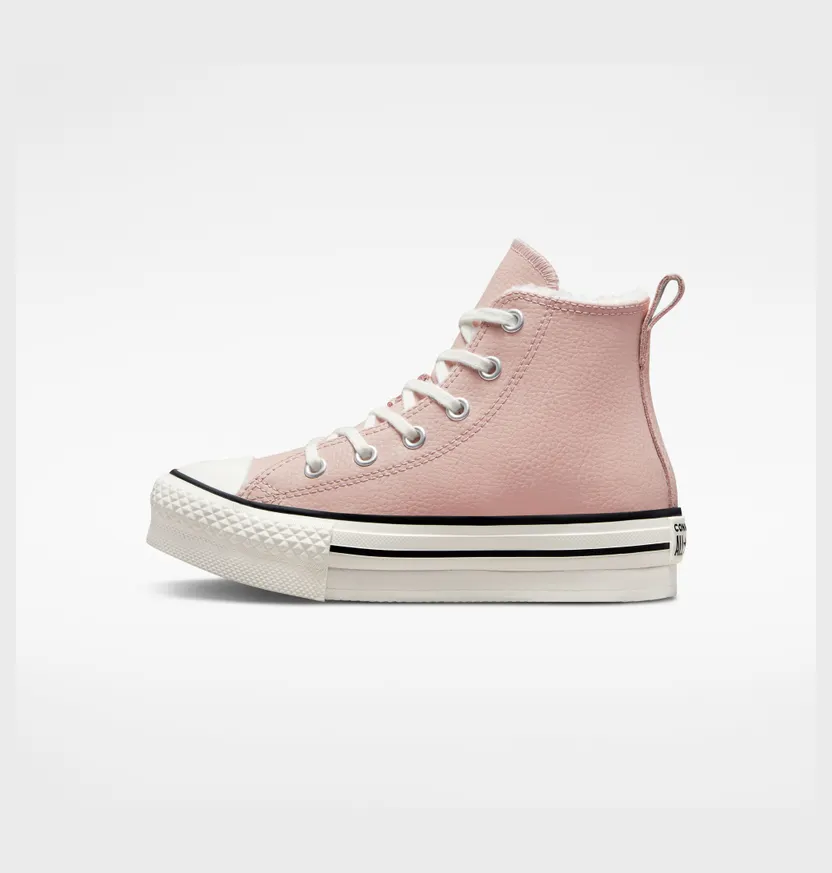 Converse Chuck Taylor All Star EVA Lift Platform Lined Leather Stone Mauve/vintage White