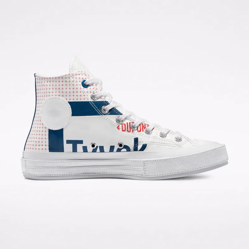 Converse Chuck 70 with Tyvek® High Top White/princess Blue/fiery Red (170061C)