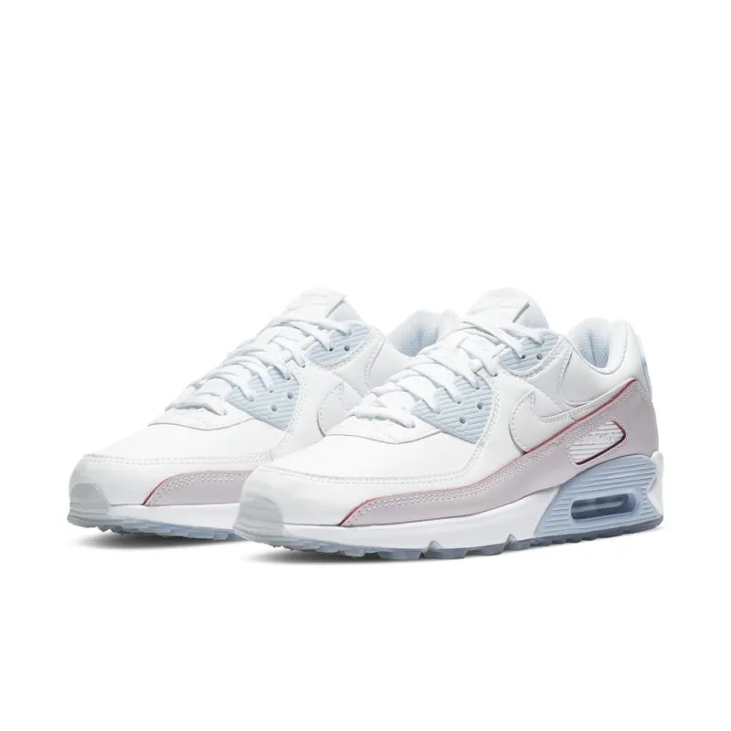 Nike Air Max 90 One of One White/Hydrogen Blue-Bright Crimson (CW5569-100)