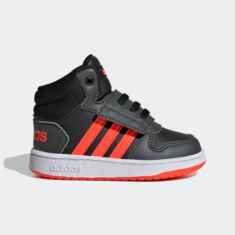 adidas Hoops 2.0 Mid Core Black / Solar Red / Grey Six (GZ7780)