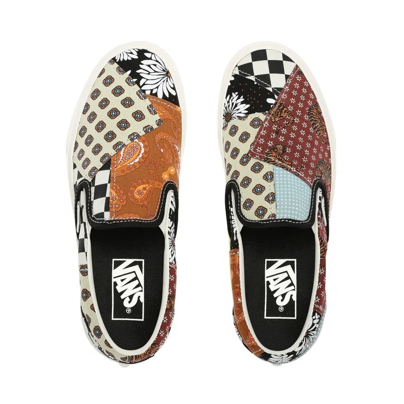 Vans Classic Slip-On ‘Tiger Patchwork’ Black/True White (VN0A4U381IO)