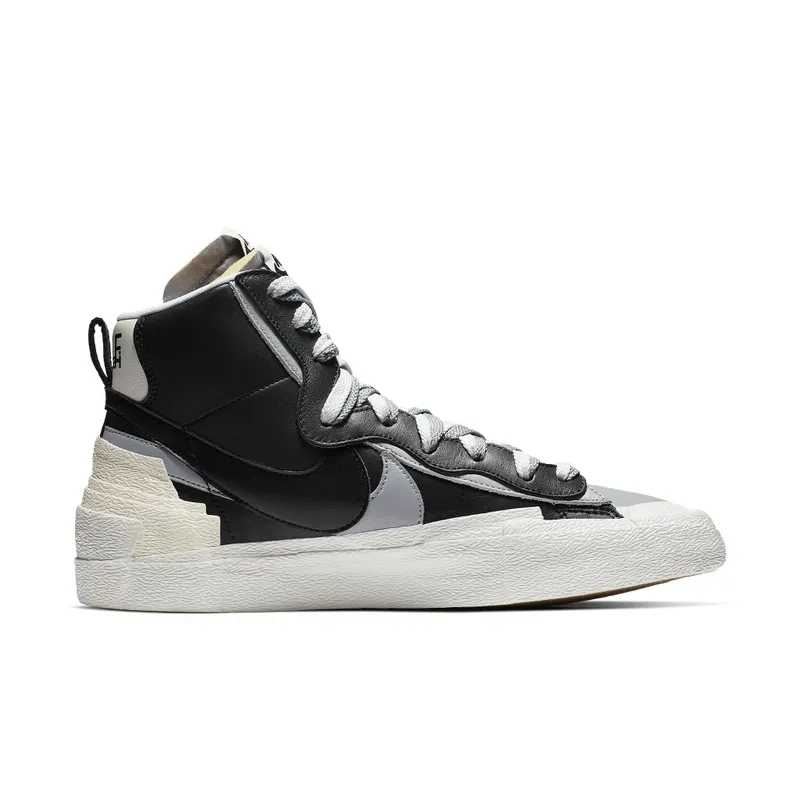 Nike Blazer Mid sacai Black Grey Black/White-Wolf Grey-Black (BV0072-002)