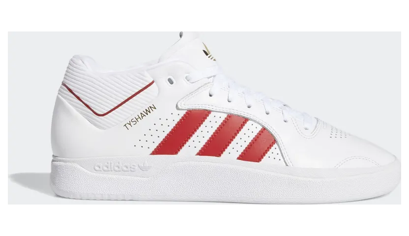 adidas Tyshawn Cloud White Scarlet