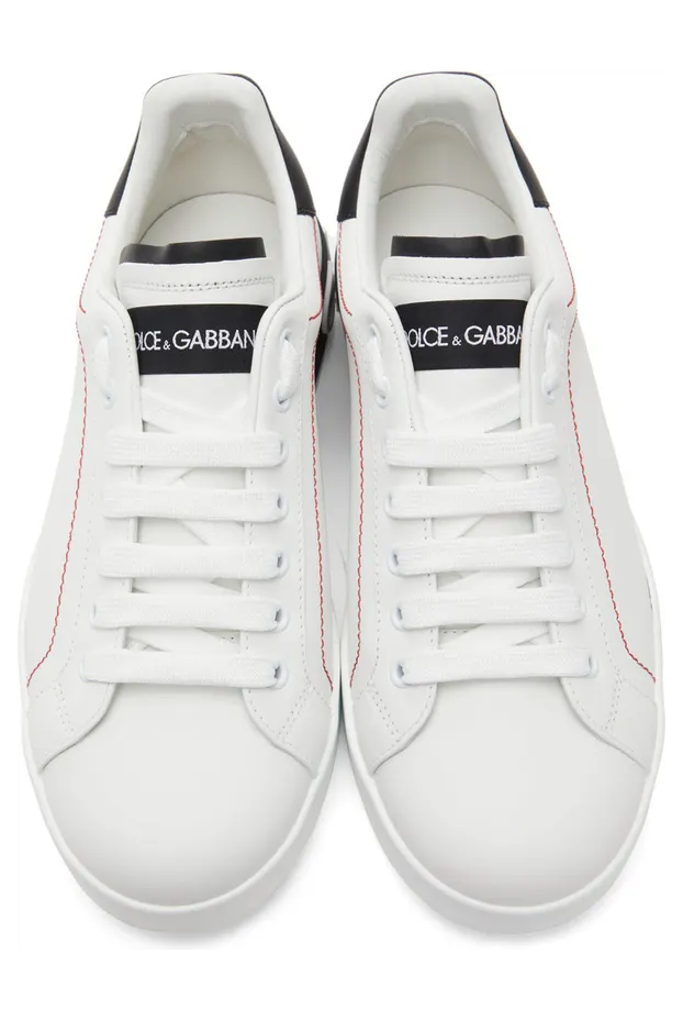 Dolce & Gabbana White & Red Portofino Sneakers (CS1760 AH526) (5)