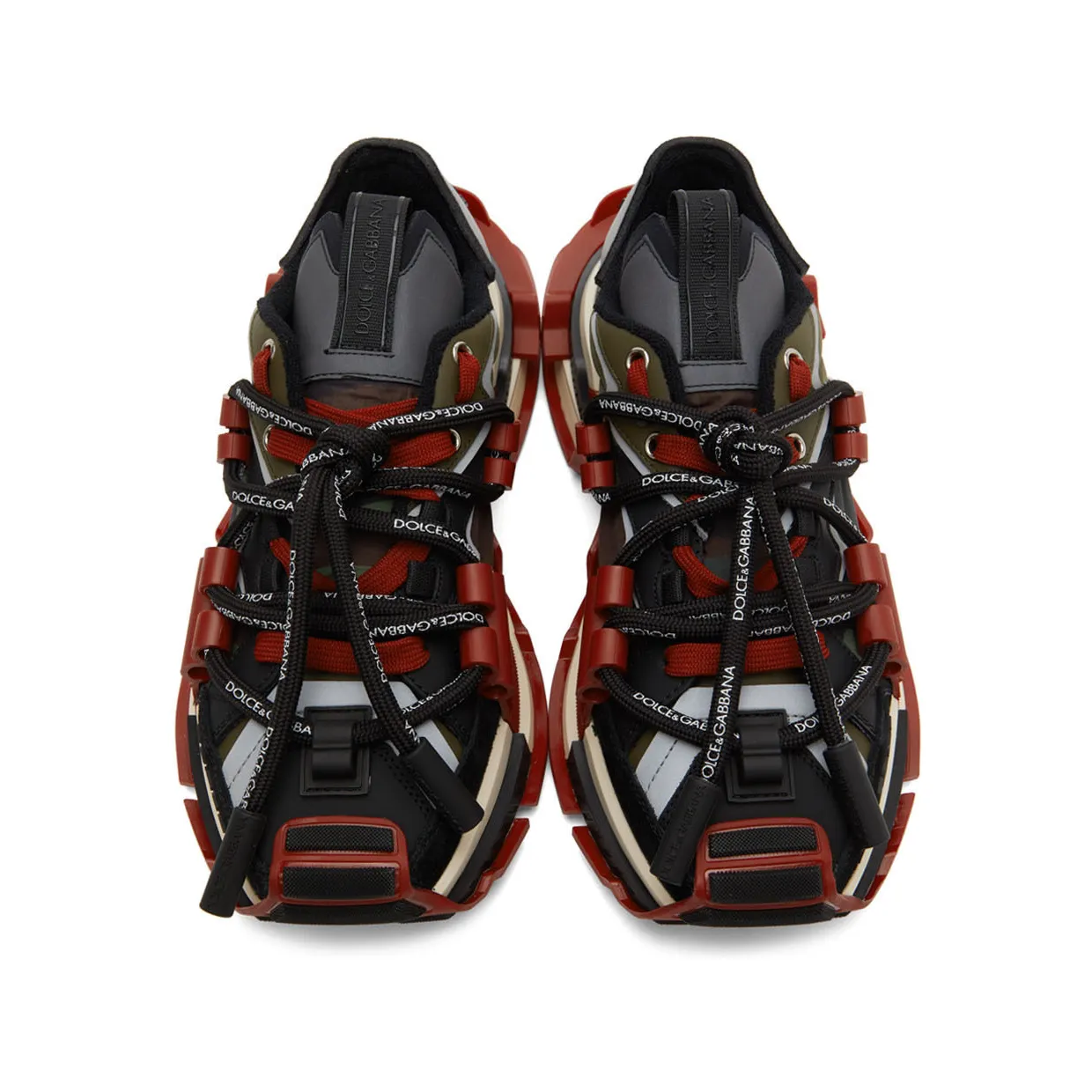 Dolce & Gabbana Red & Green Militare Space Sneakers (CS1963 AQ717) (5)
