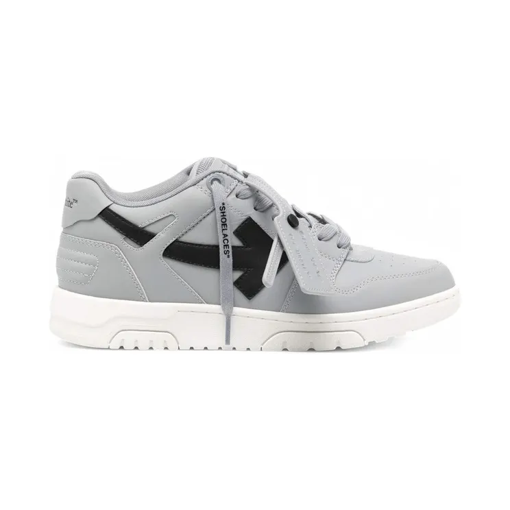 OFF-WHITE Out Of Office OOO Low Tops Grey Black (OMIA189S24LEA0080910)