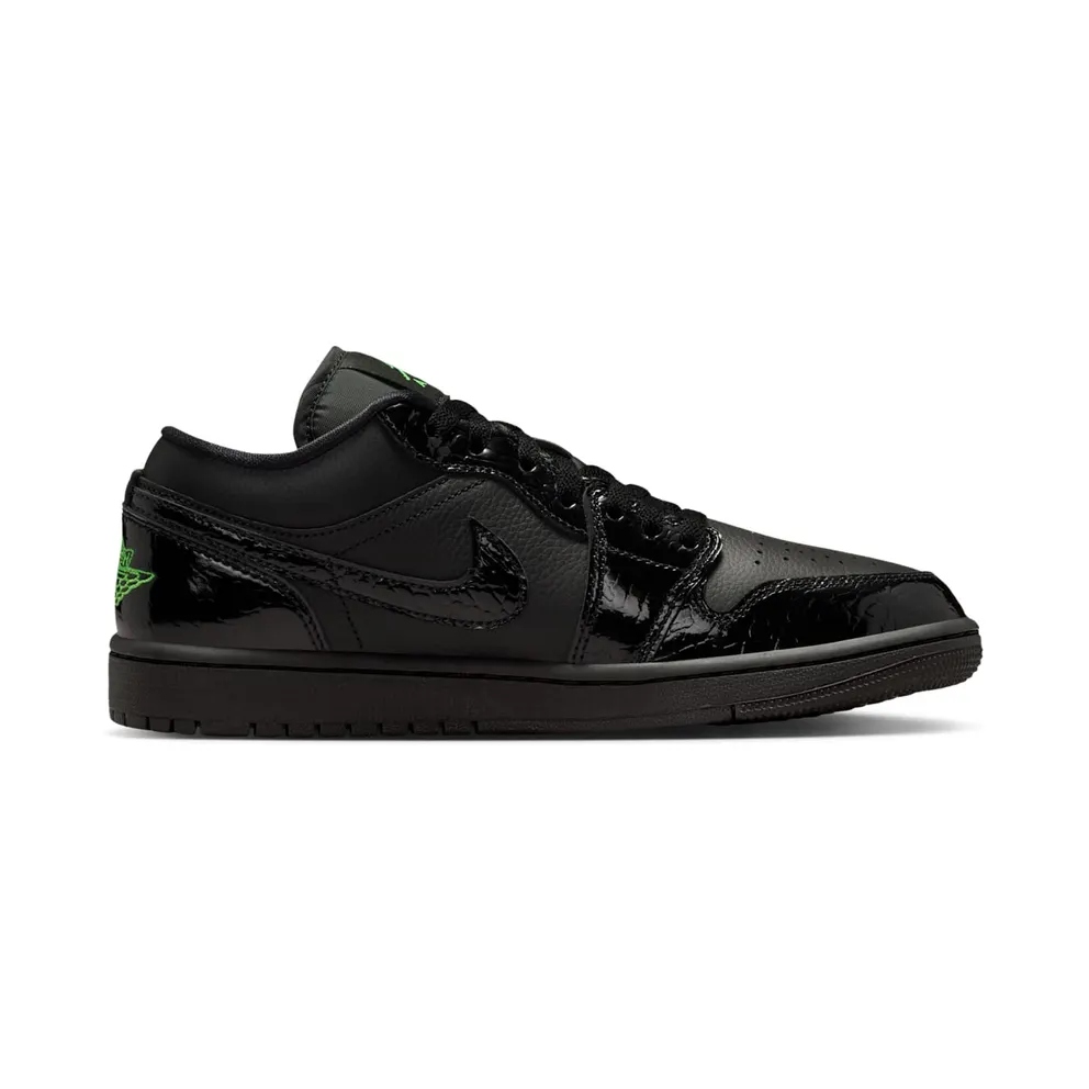 Jordan 1 Low SE “Black Croc Scream Green” (IQ9701-010)
