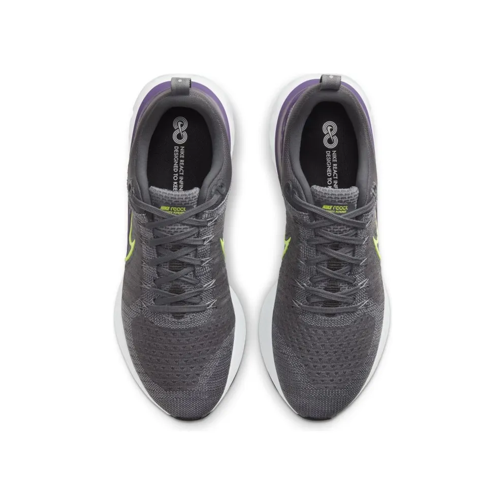 Nike React Infinity Run Flyknit 2 “Particle Grey / Iron Grey / Wild Berry / Volt” (CT2357-004)