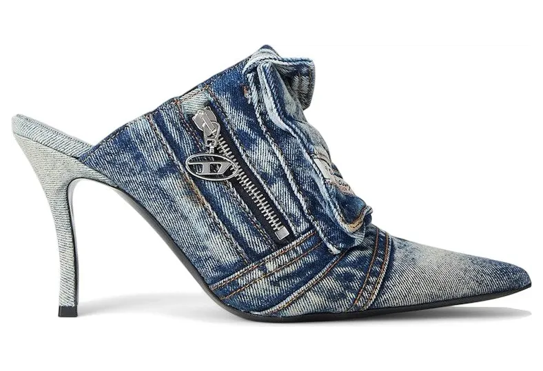 Diesel D-Venus Pocket Mules Washed Denim (Y03124 P5499 H9749)