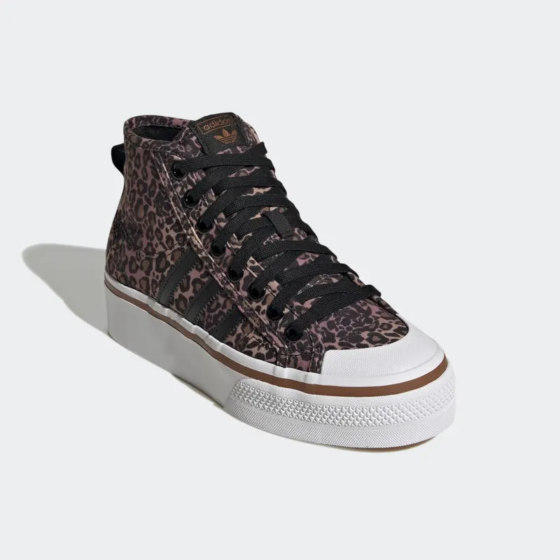 Adidas Nizza Platform Mid Core Black / Cloud White / Wild Brown (GY9531)