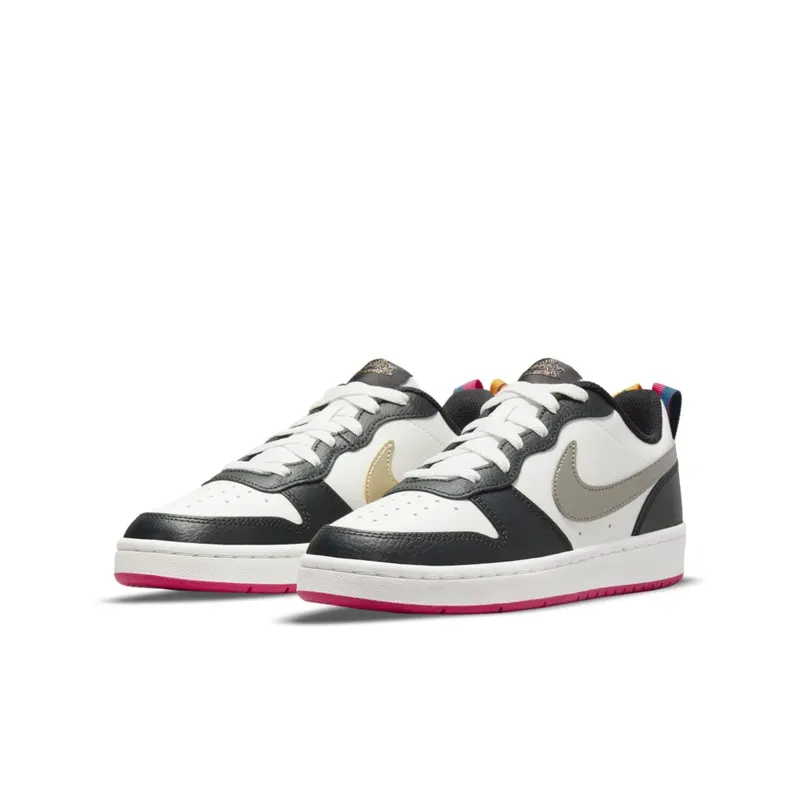 Nike Court Borough Low 2 Off Noir Pink Prime (GS) (DJ0040-100)