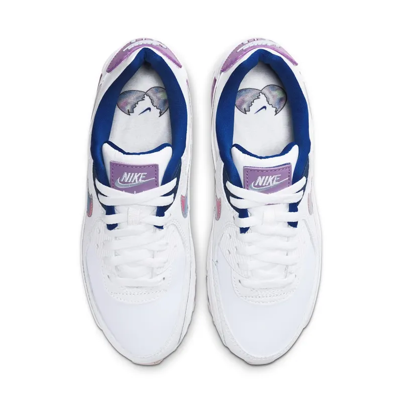 Nike Air Max 90 Easter (2020) (W) White/Multi-Color-Purple Nebula (CJ0623-100)