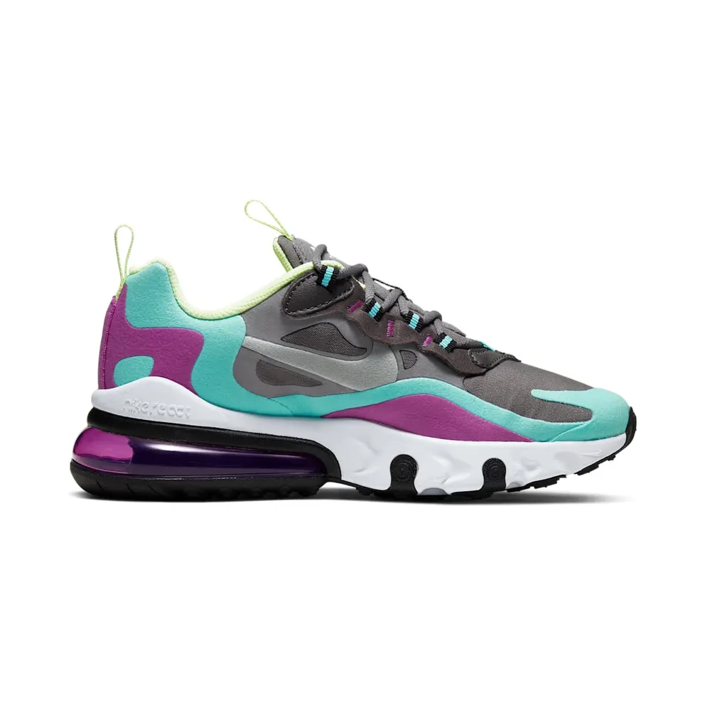 Nike Air Max 270 React Gunsmoke Aurora (GS) Gunsmoke/Aurora/Hyper Violet (BQ0103-007)