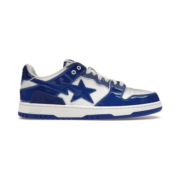 A Bathing Ape Bape SK8 Sta Blue White Patent (001FWJ201003-BLU)